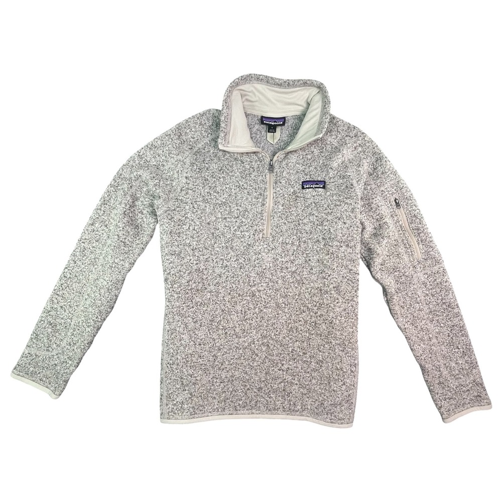 Patagonia Better Sweater 1/4 Zip Pullover Women's Large Oatmeal Heather Fleece